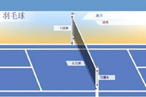 国际标准羽毛球网高度是多少，网中间高1.524米/网柱高1.55米