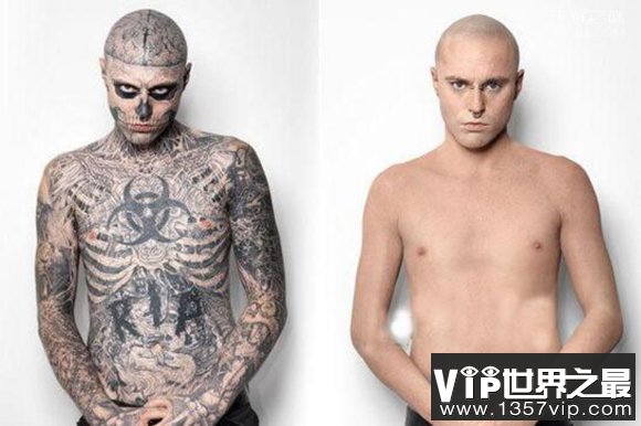 僵尸男孩瑞克·格内斯特：16岁开始刺下第一个纹身