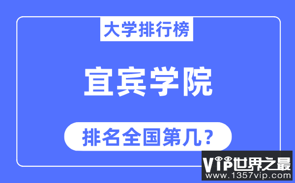 宜宾学院排名全国第几,2023年最新全国排名多少