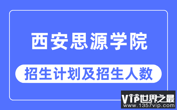 2023年西安思源学院各省招生计划及各专业招生人数是多少