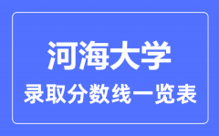 2023年高考多少分能上河海大学？附河海大学各省录取分数线一览表