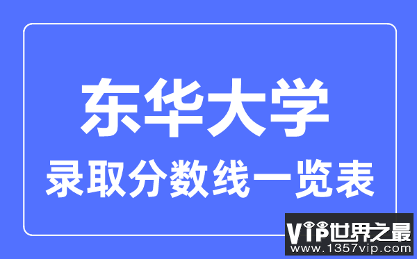 2023年高考多少分能上东华大学？附各省录取分数线