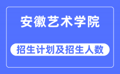 2023年安徽艺术学院各省招生计划及各专业招生人数