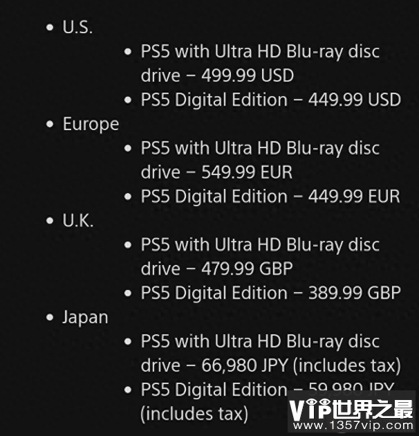 PS5新机型公布价格是多少 PS5新机型什么时候发售