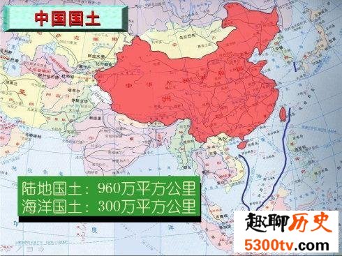 国土面积最大的国家排名，中国排名第三