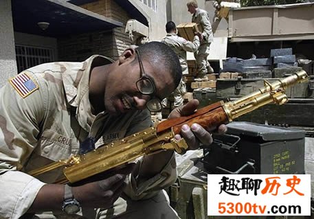 世界上最贵的枪，萨达姆黄金AK47步枪